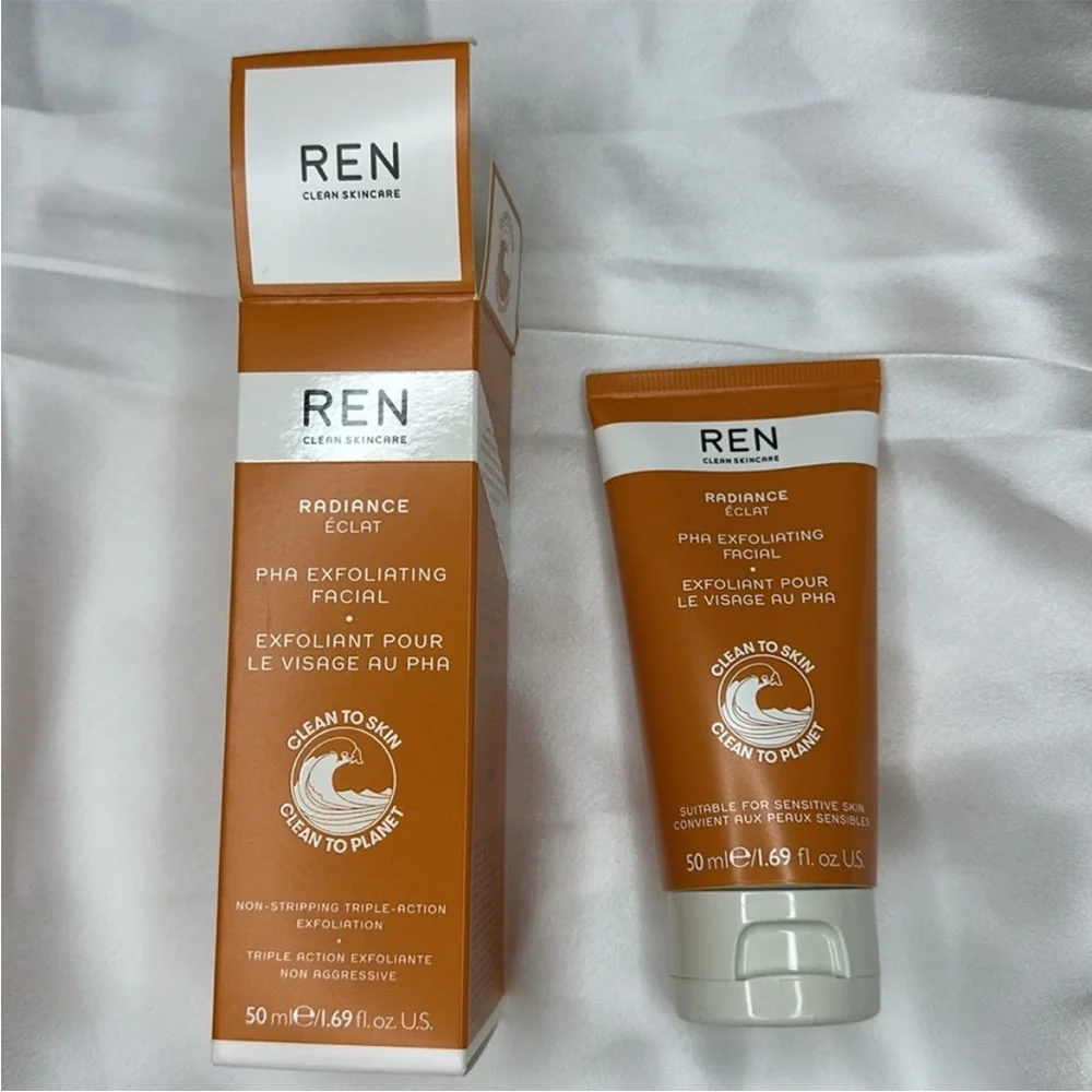 Ren Clean Skin RADIANCE PHA EXFOLIATING FACIAL NIB Brand New
